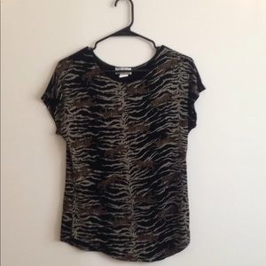 VINTAGE short sleeve leopard print